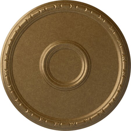 Ekena Millwork Odessa Bead & Barrel Ceiling Medallion (Fits Canopies up to 5"), 19 3/4"OD x 1 3/8"P, Pale Gold CM20ODPAS